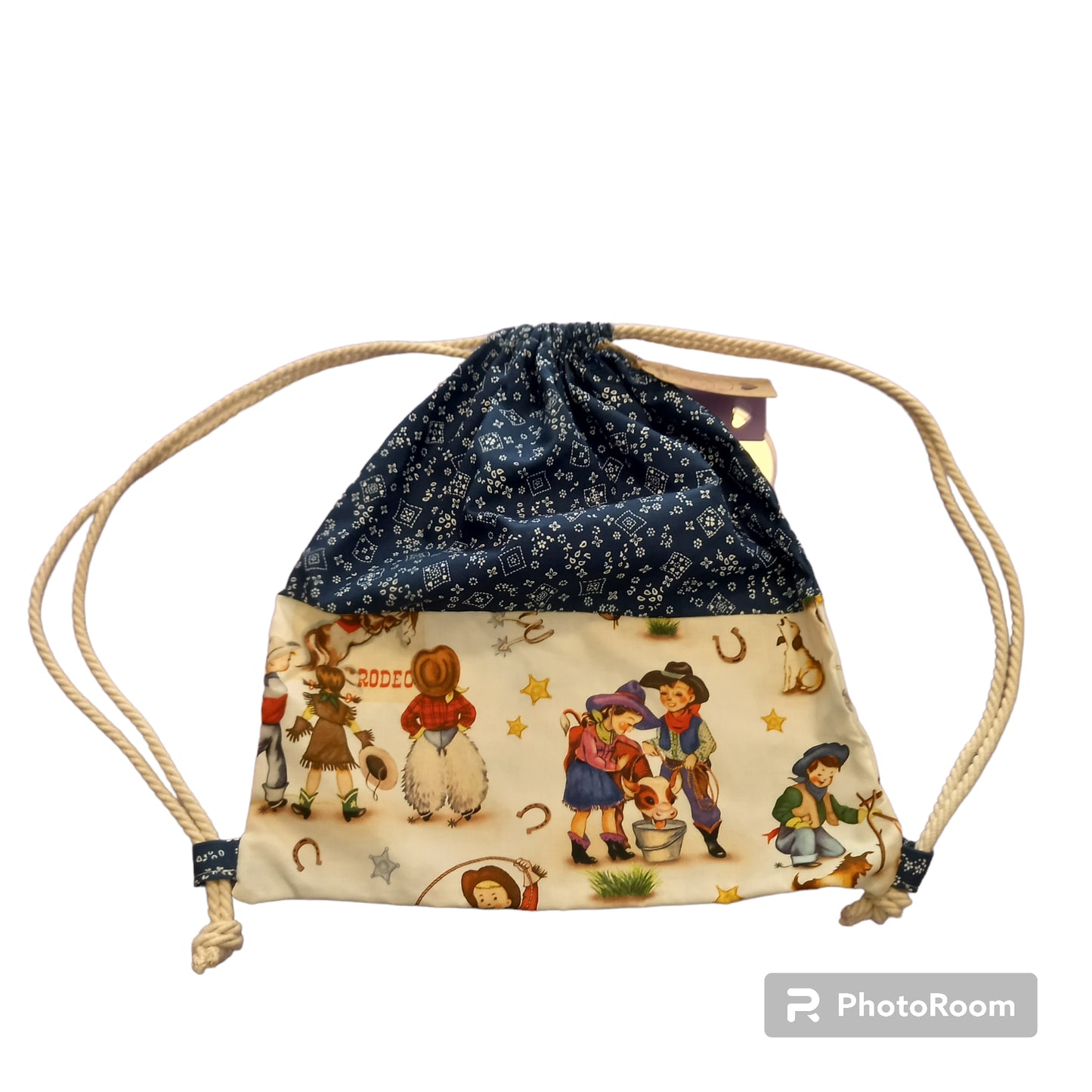 Cotton backpack bag for children